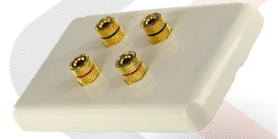 High Quality Banana Binding Post Wall Plate for 2 Speaker - Coup